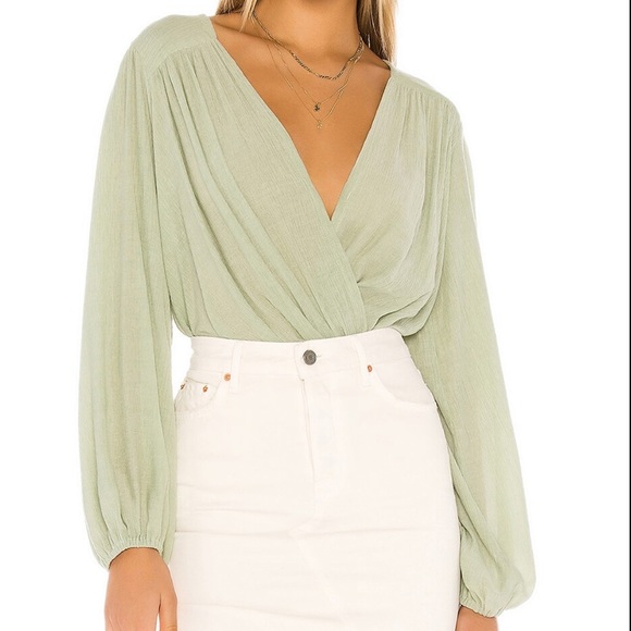 Free People Tops - Free People Check On It Faux Wrap Top